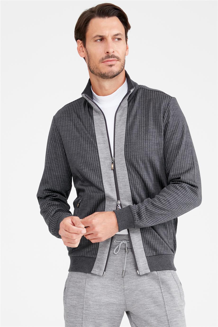 Gri Erkek Yün Eşofman Takımı - Image 1