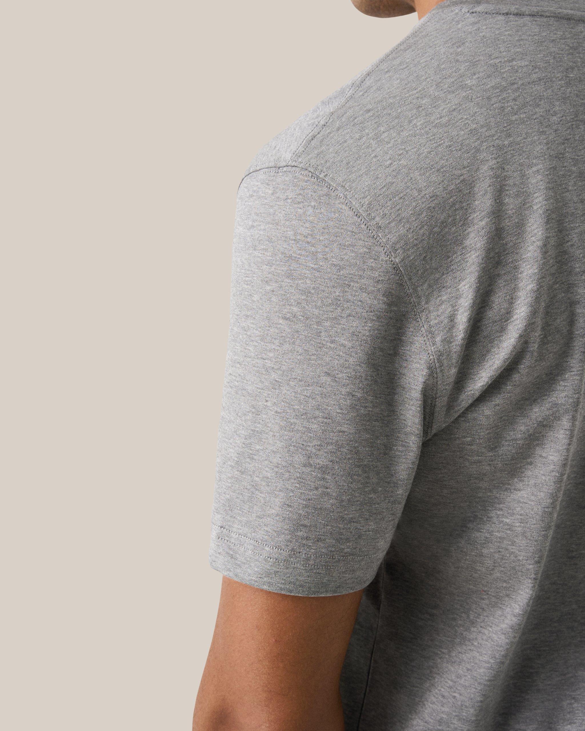 Gri Filo Di Scozia Pamuk T-Shirt - Image 4