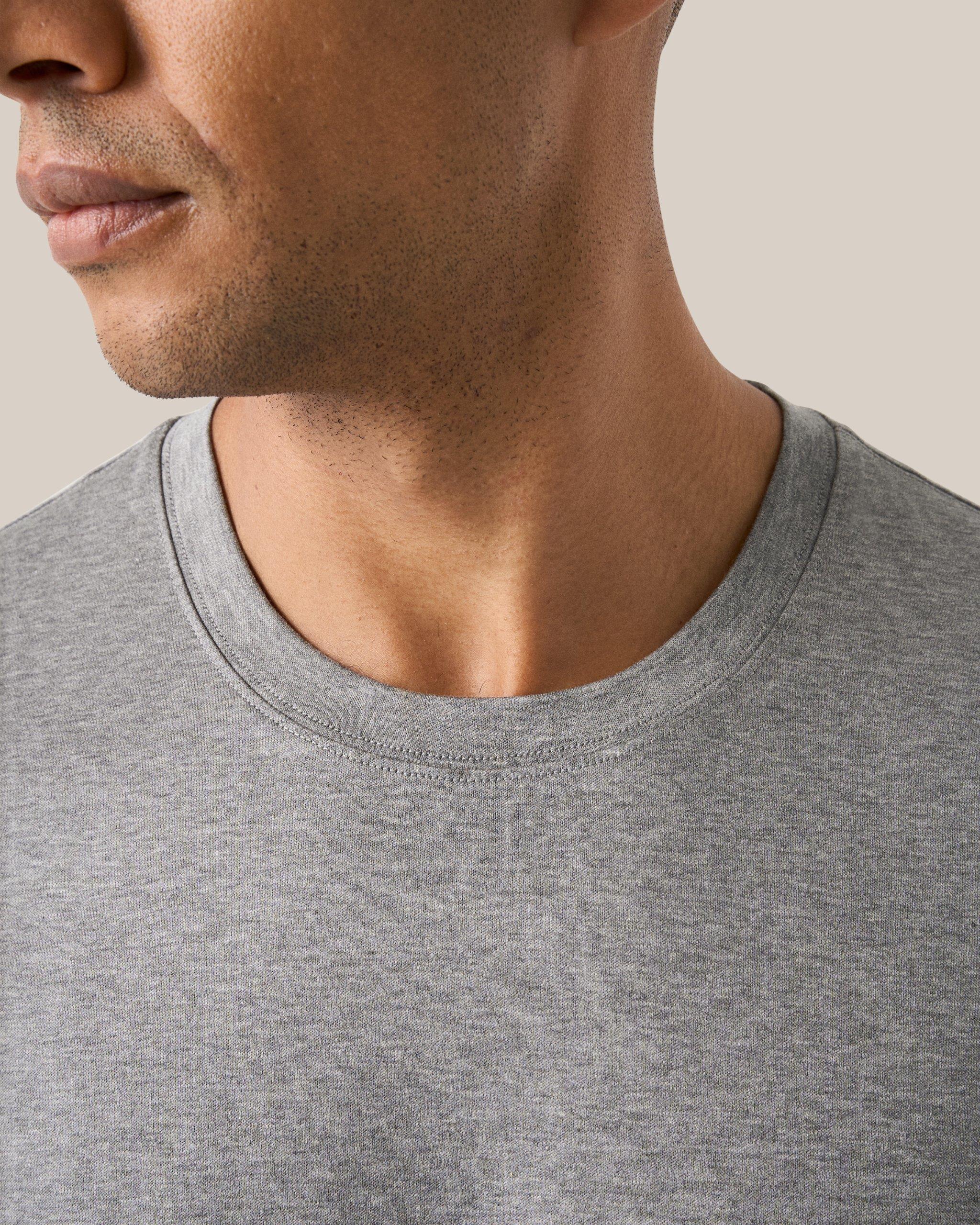 Gri Filo Di Scozia Pamuk T-Shirt - Image 3