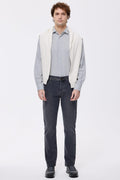 Gri Kaşmirli Denim Pantolon - Image 1