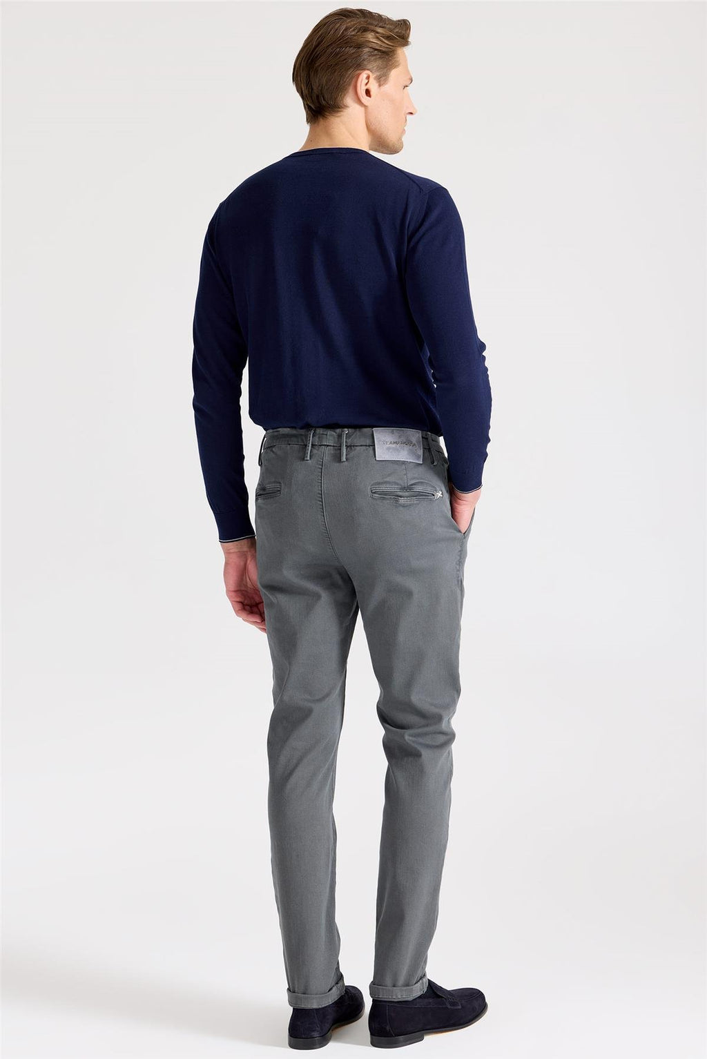 Gri Pamuk Chino Pantolon - Image 2