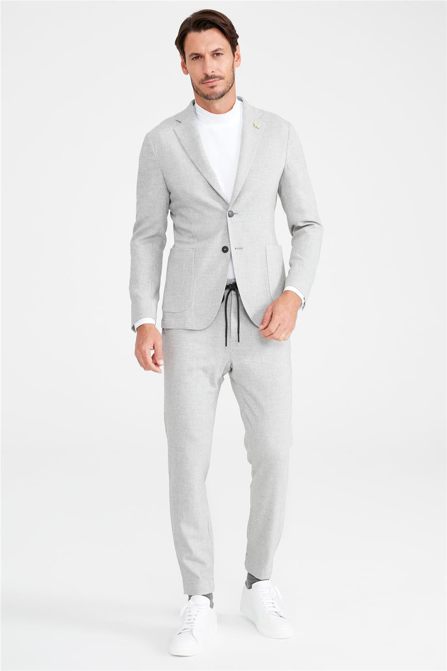 Gri Running Spor Takım Elbise - 1