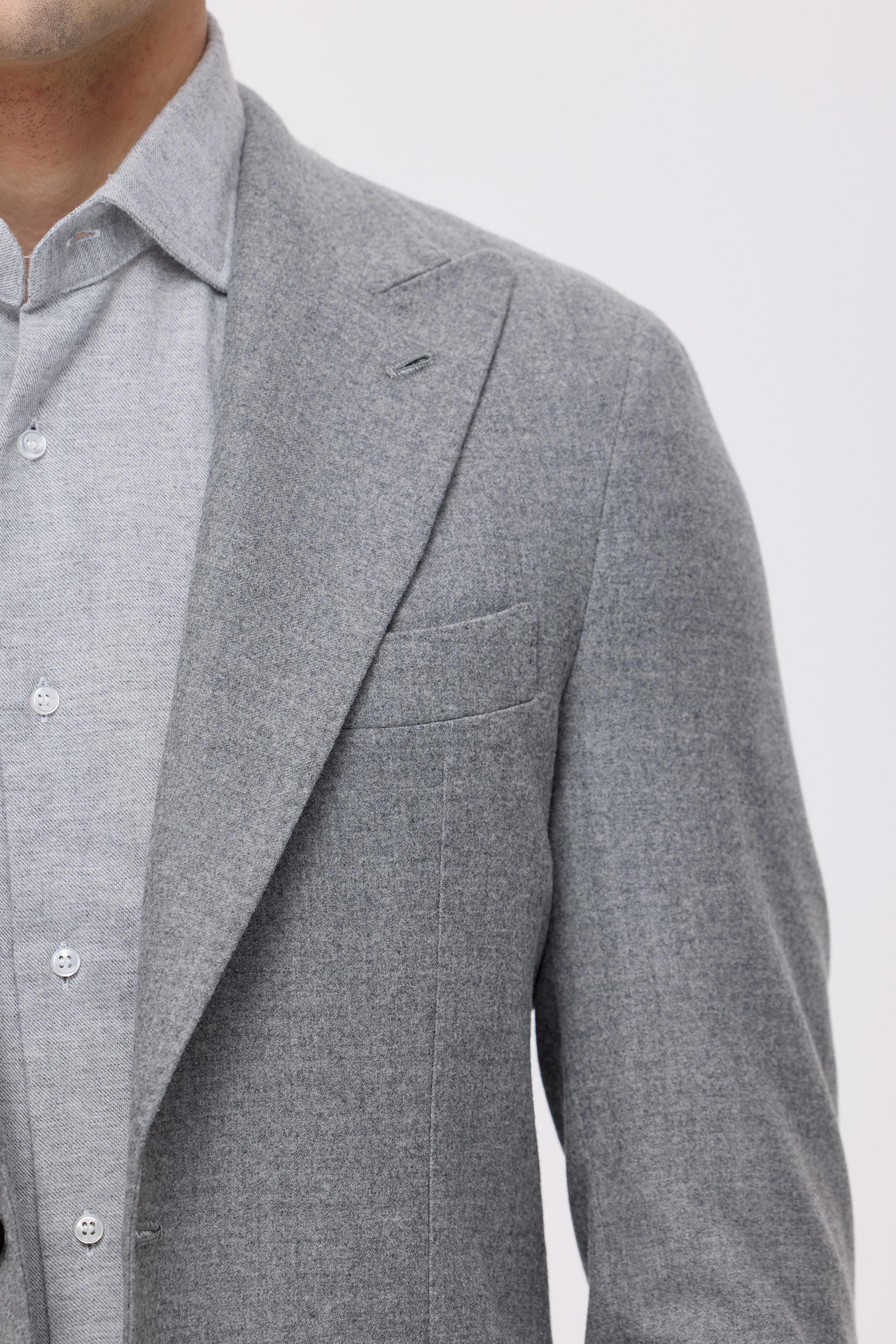 Gri Saf Yün Ceket - Image 2