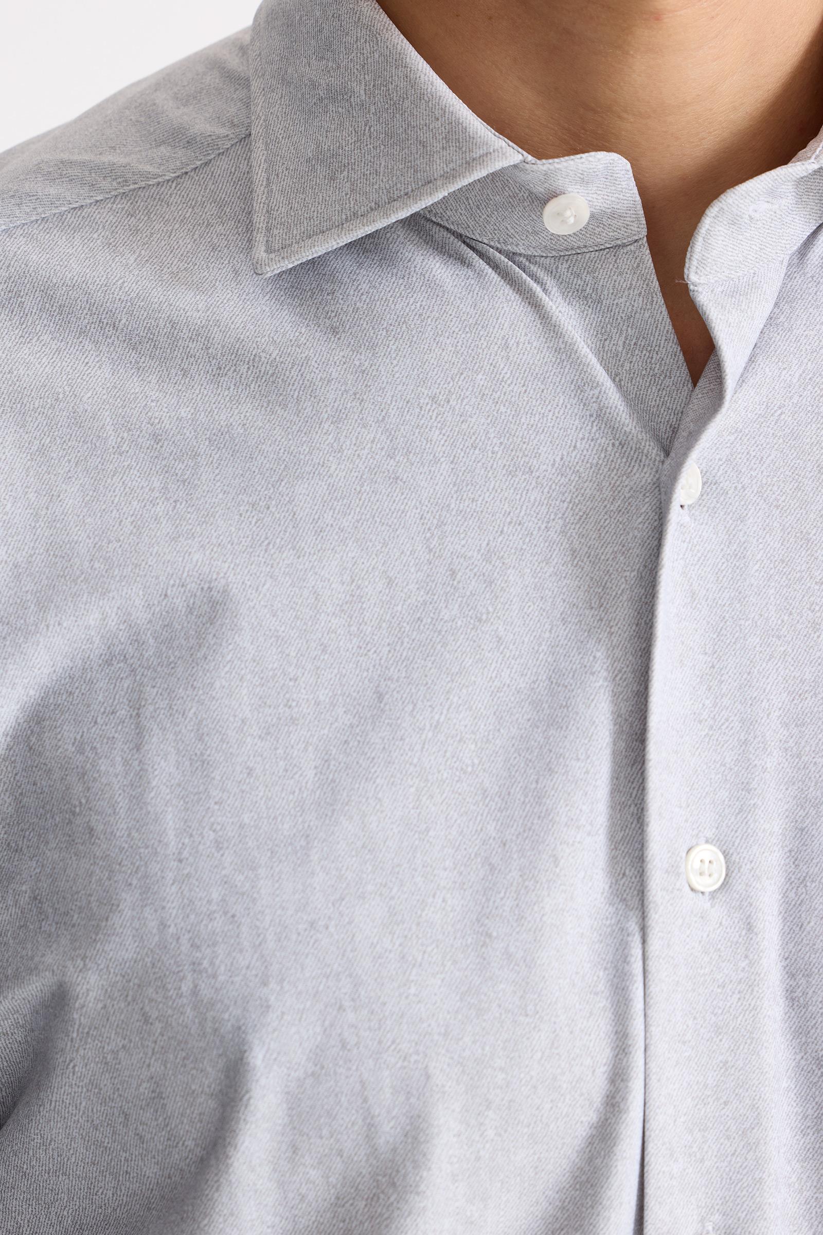Gri Teknik Kumaş Gömlek - Image 3