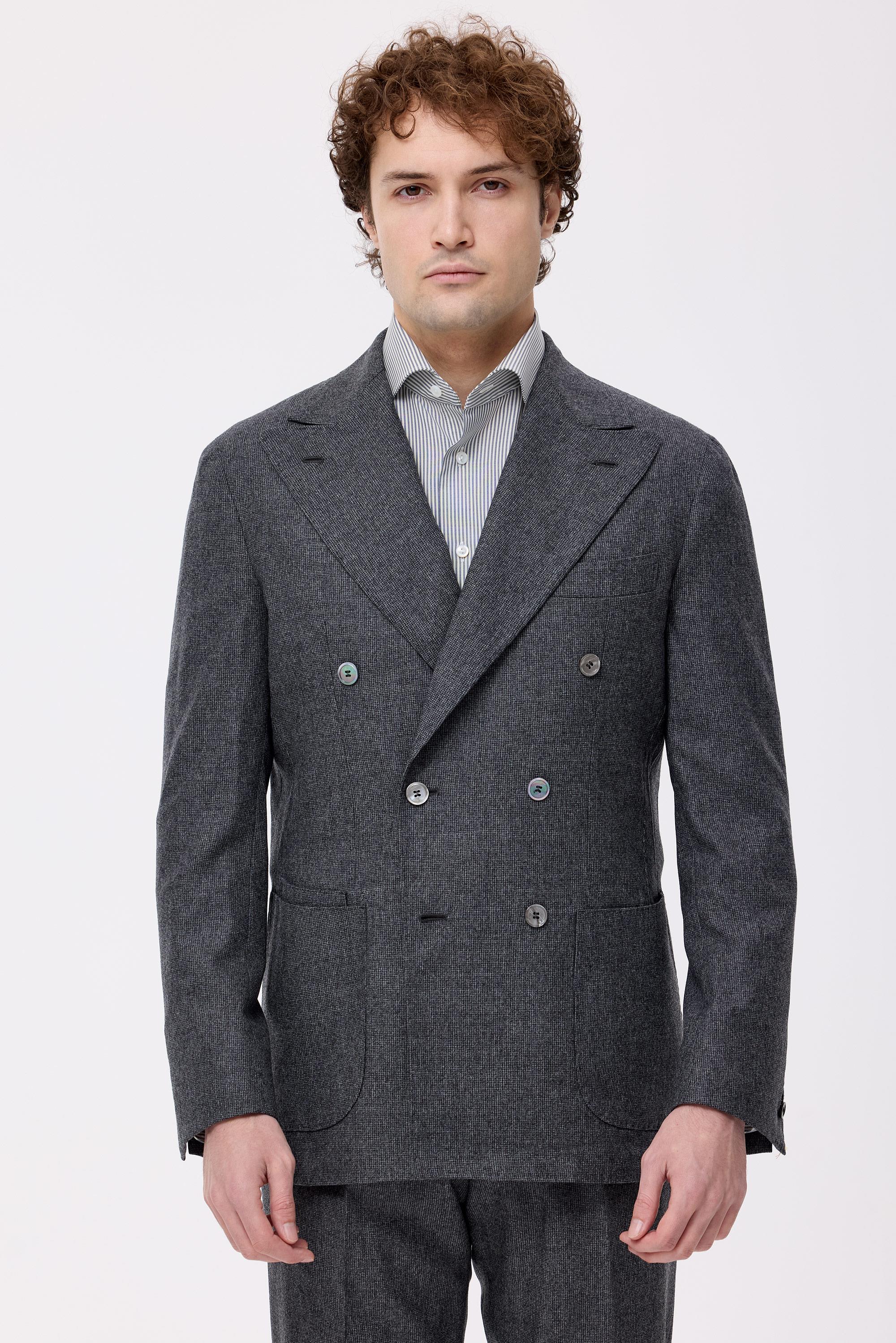 Gri Yün Kruvaze Takım Elbise - Image 5