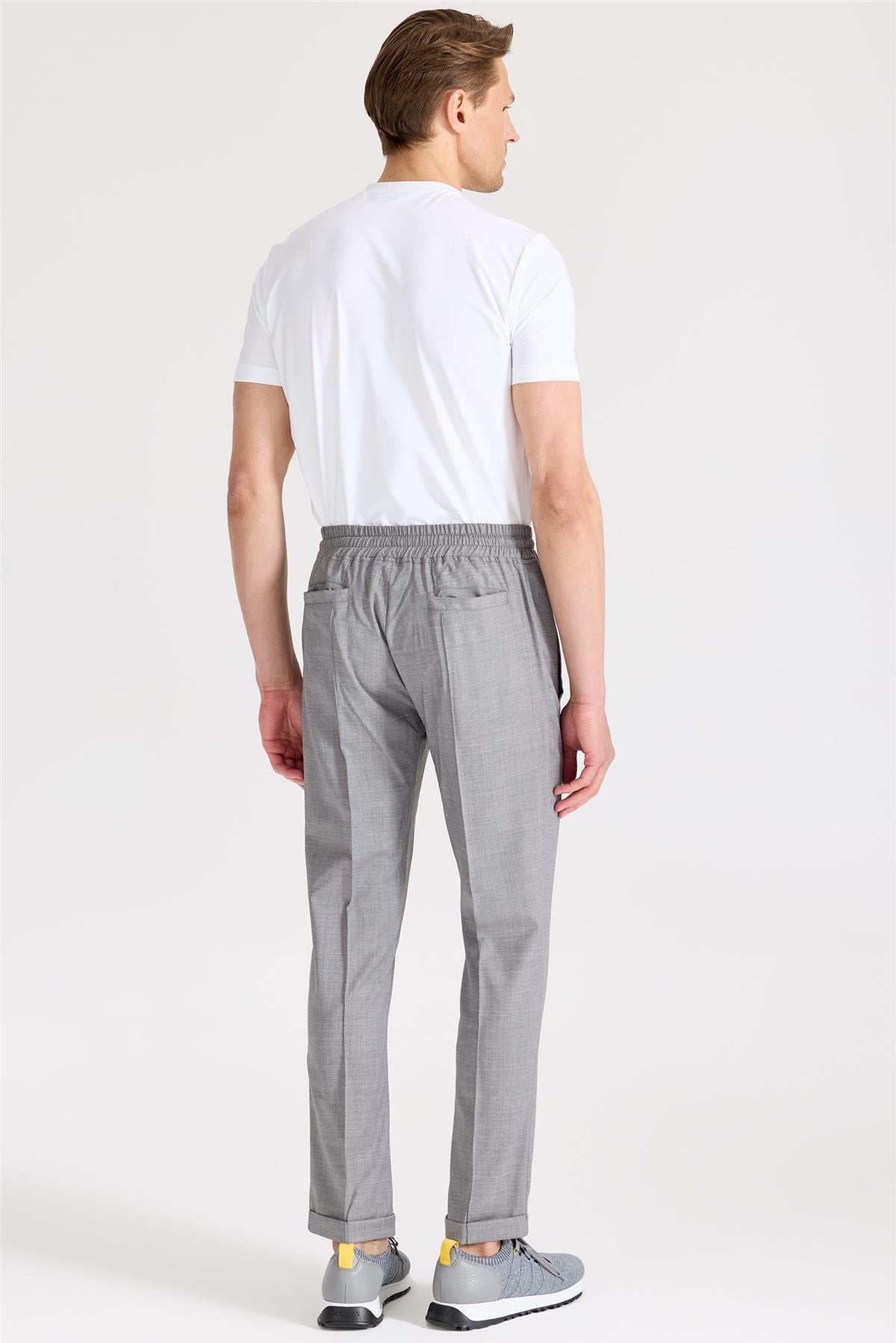 Gri Yün Spor Pantolon - 6