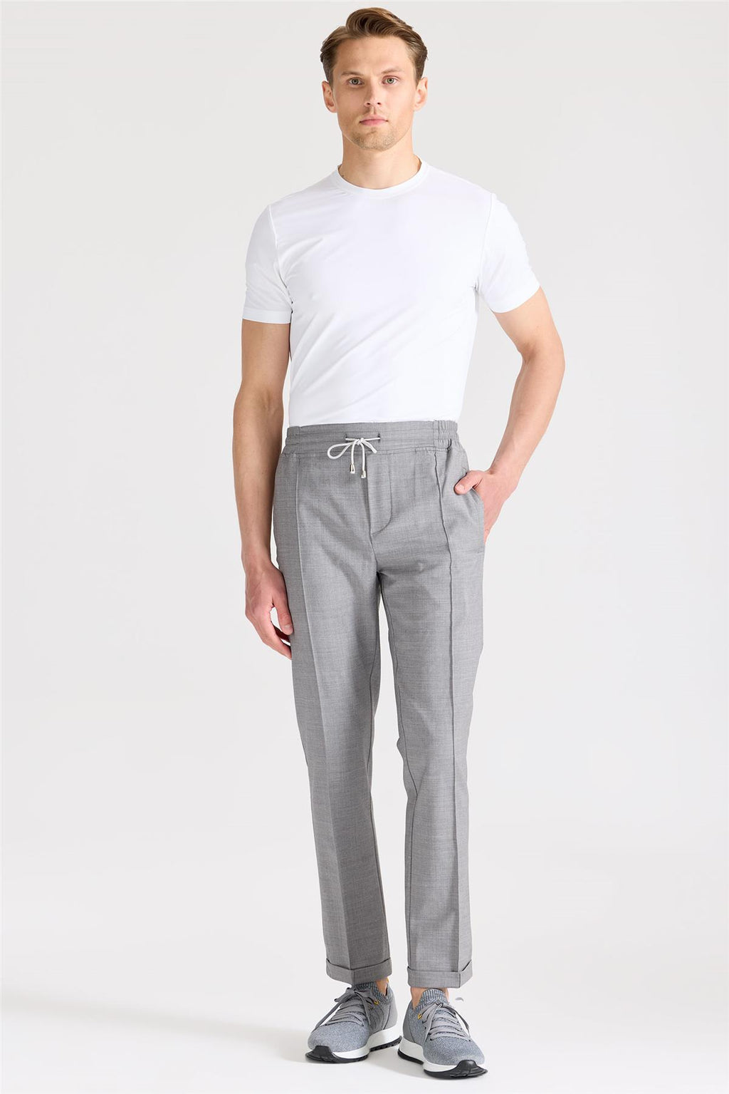 Gri Yün Spor Pantolon - 4
