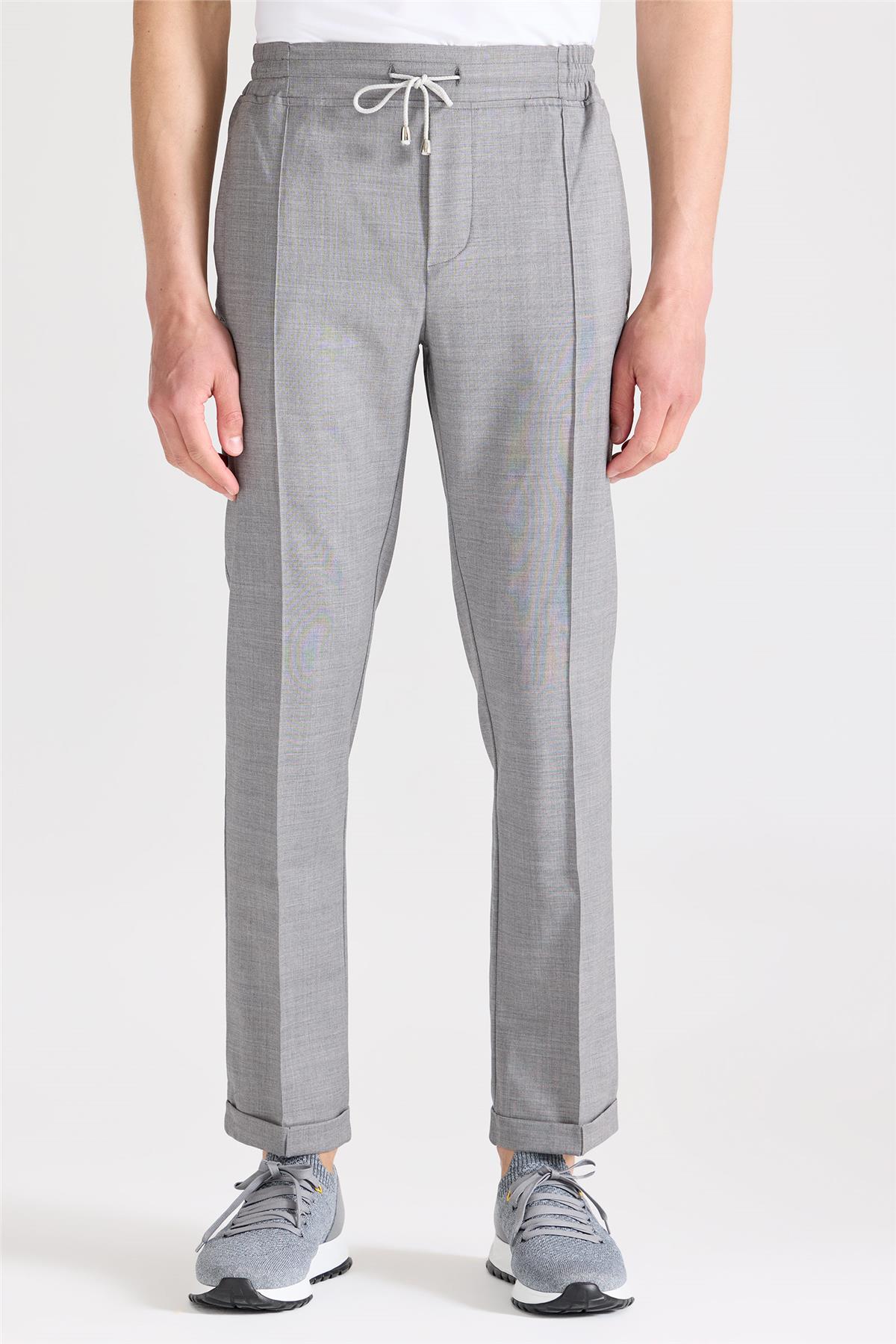 Gri Yün Spor Pantolon - Image 1