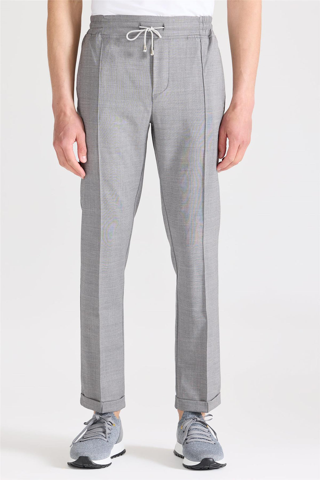 Gri Yün Spor Pantolon - 1