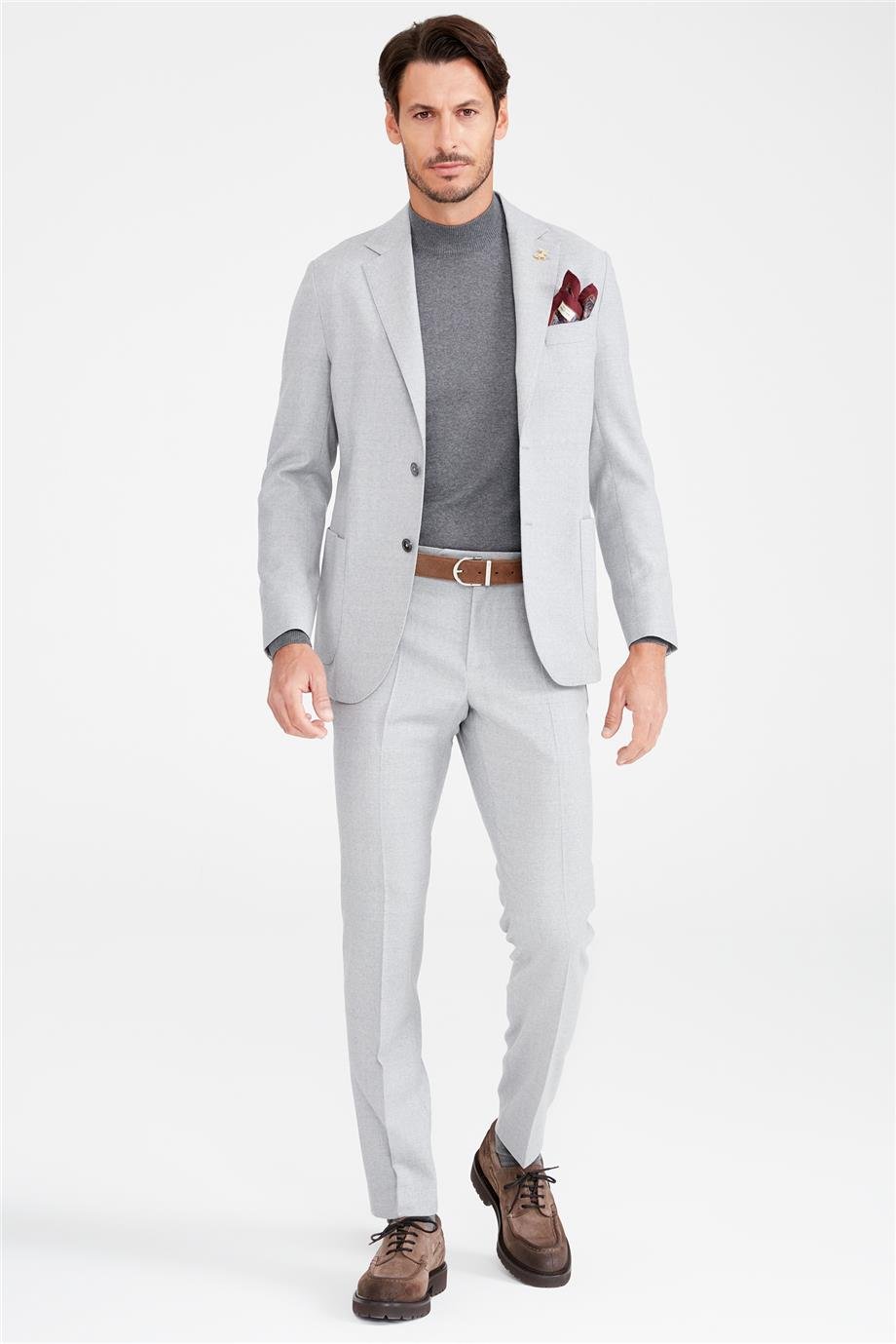 Gri Zero Gravity Yün Takım Elbise - Image 3