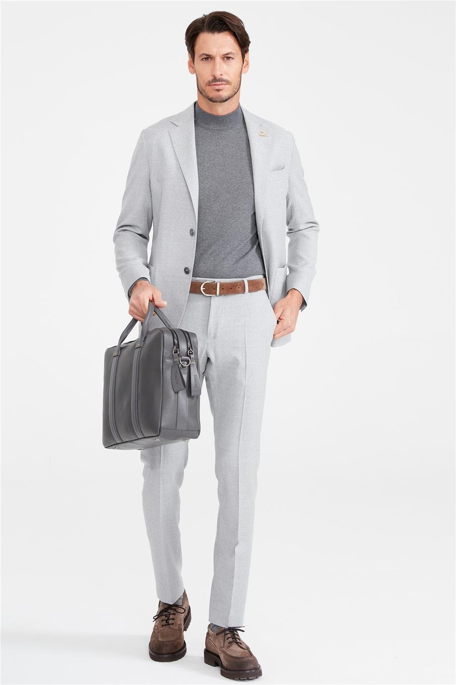 Gri Zero Gravity Yün Takım Elbise - Image 2