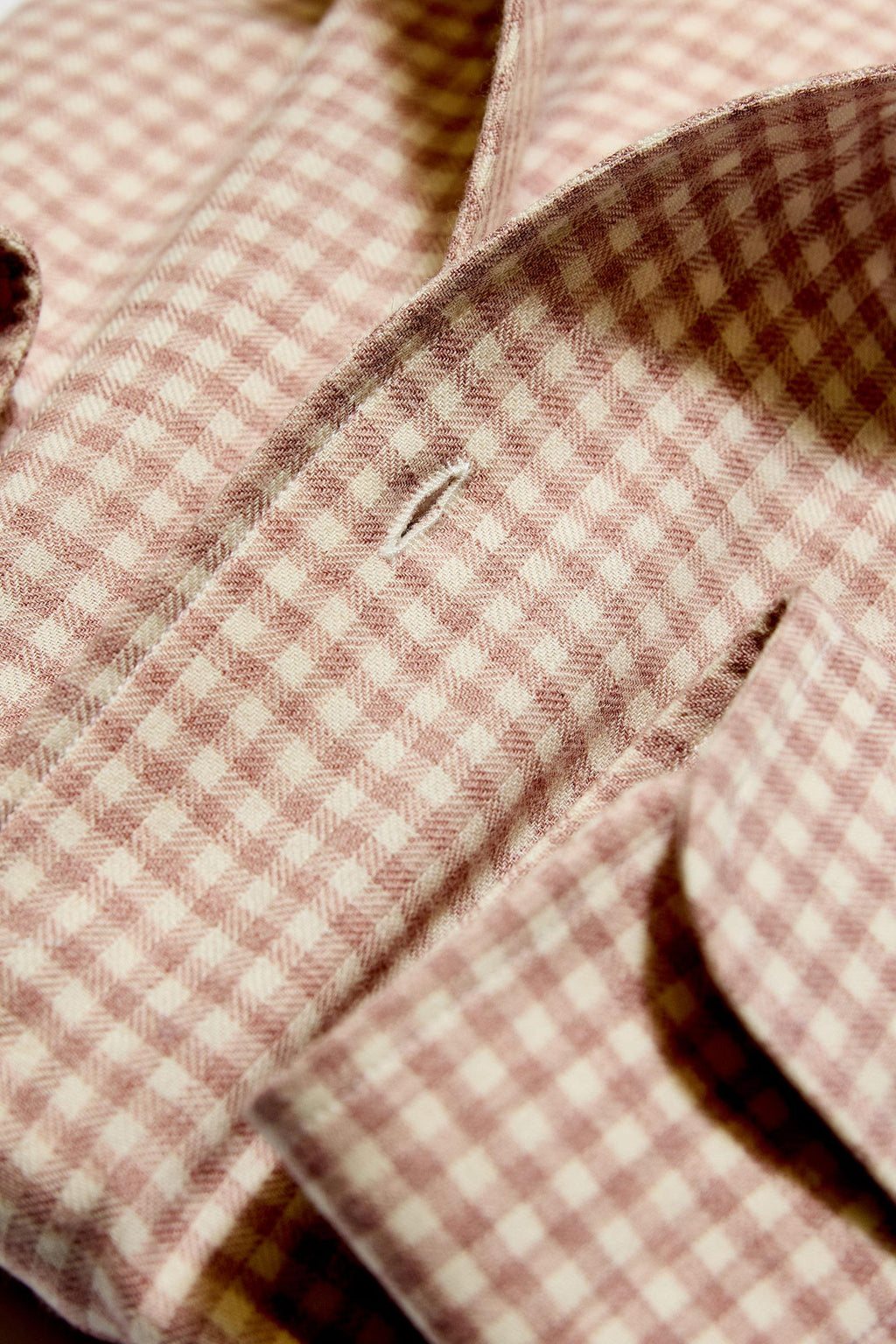 Gül Kurusu Yaka Düğmeli One-Piece Pamuk Yün Gömlek