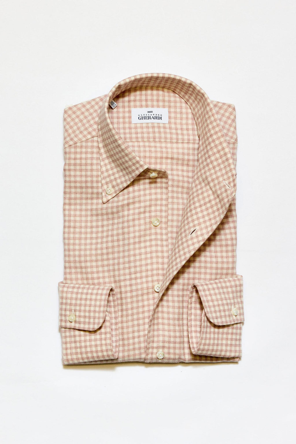 Gül Kurusu Yaka Düğmeli One-Piece Pamuk Yün Gömlek