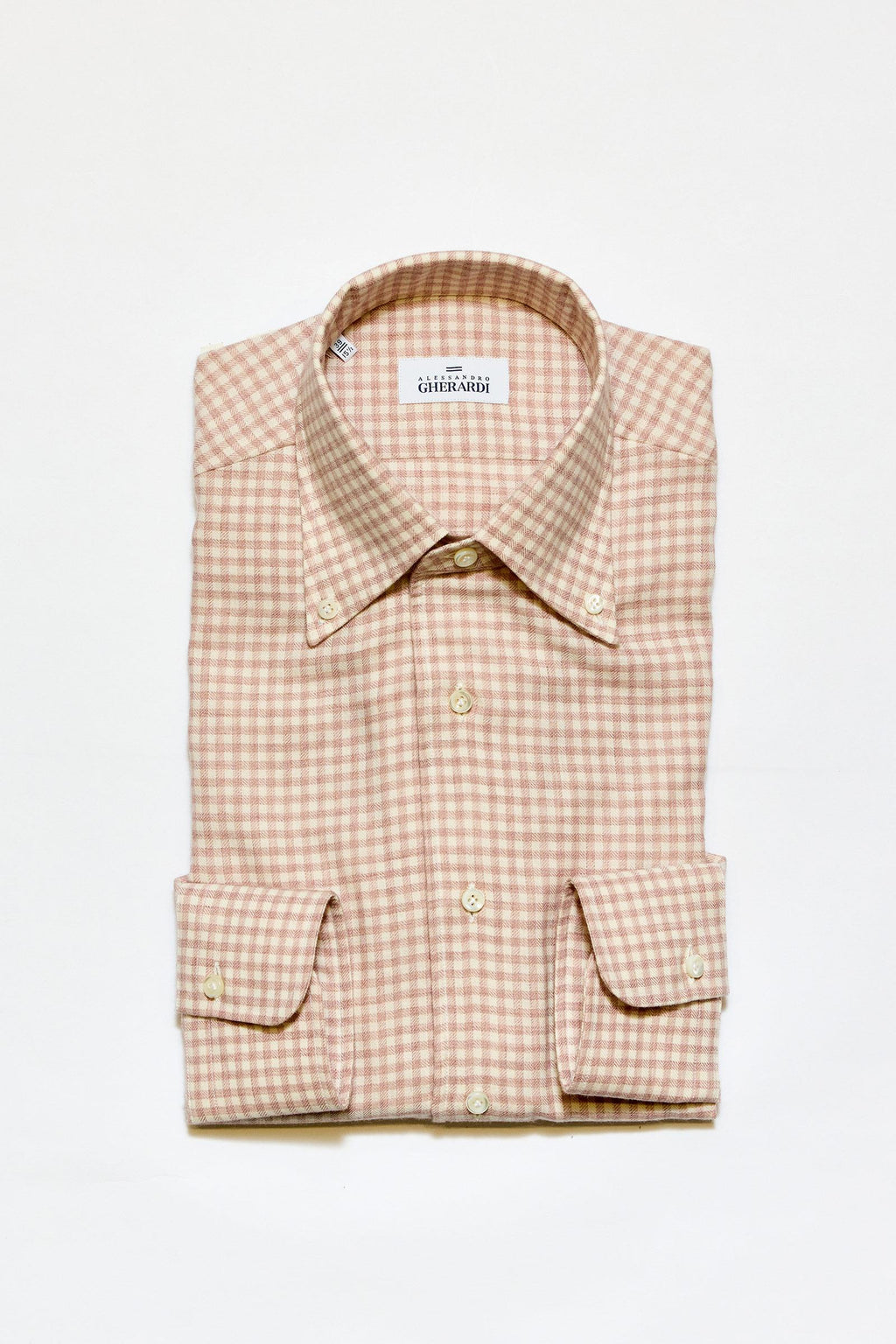 Gül Kurusu Yaka Düğmeli One-Piece Pamuk Yün Gömlek