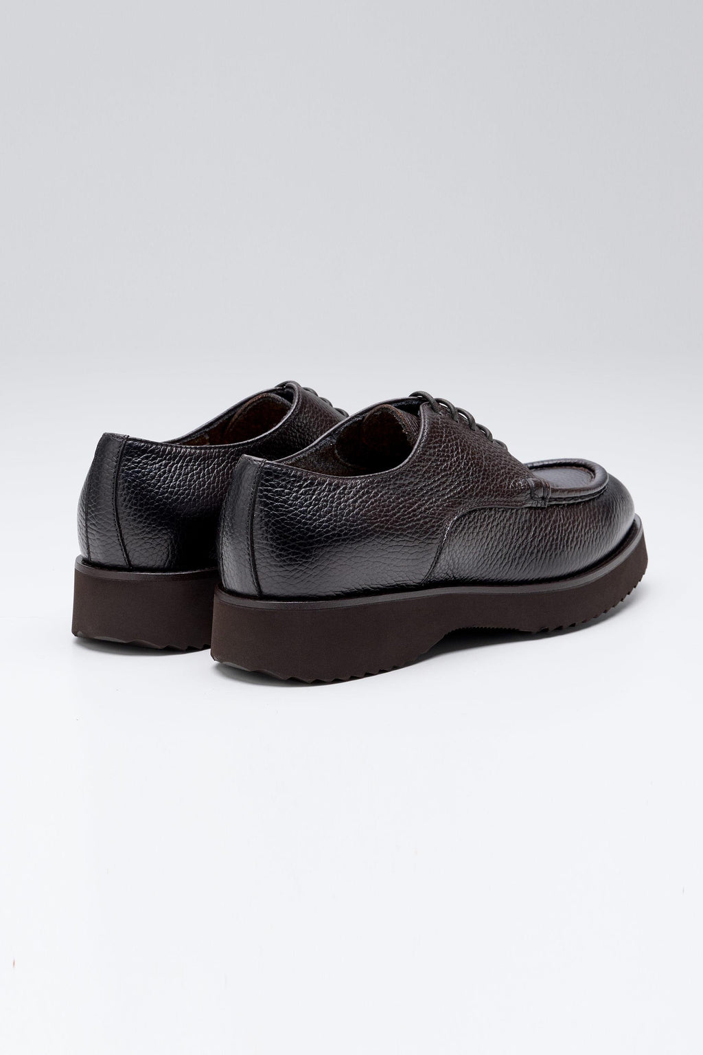 Kahverengi Bağcıklı Derby Deri Ayakkabı - Image 4