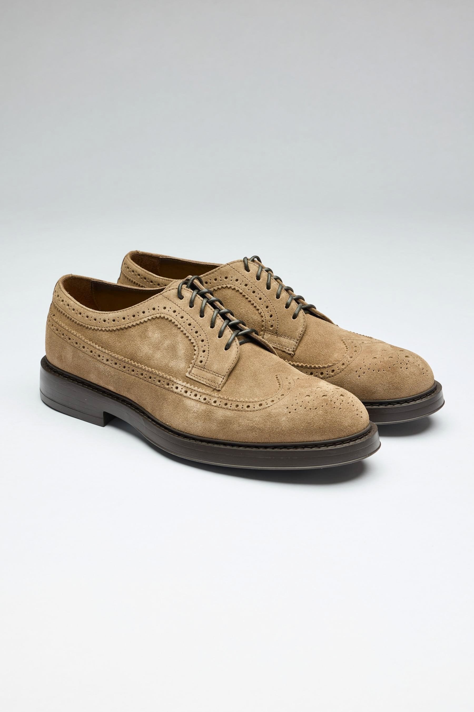 Kahverengi Bağcıklı Derby Süet Ayakkabı - Image 4