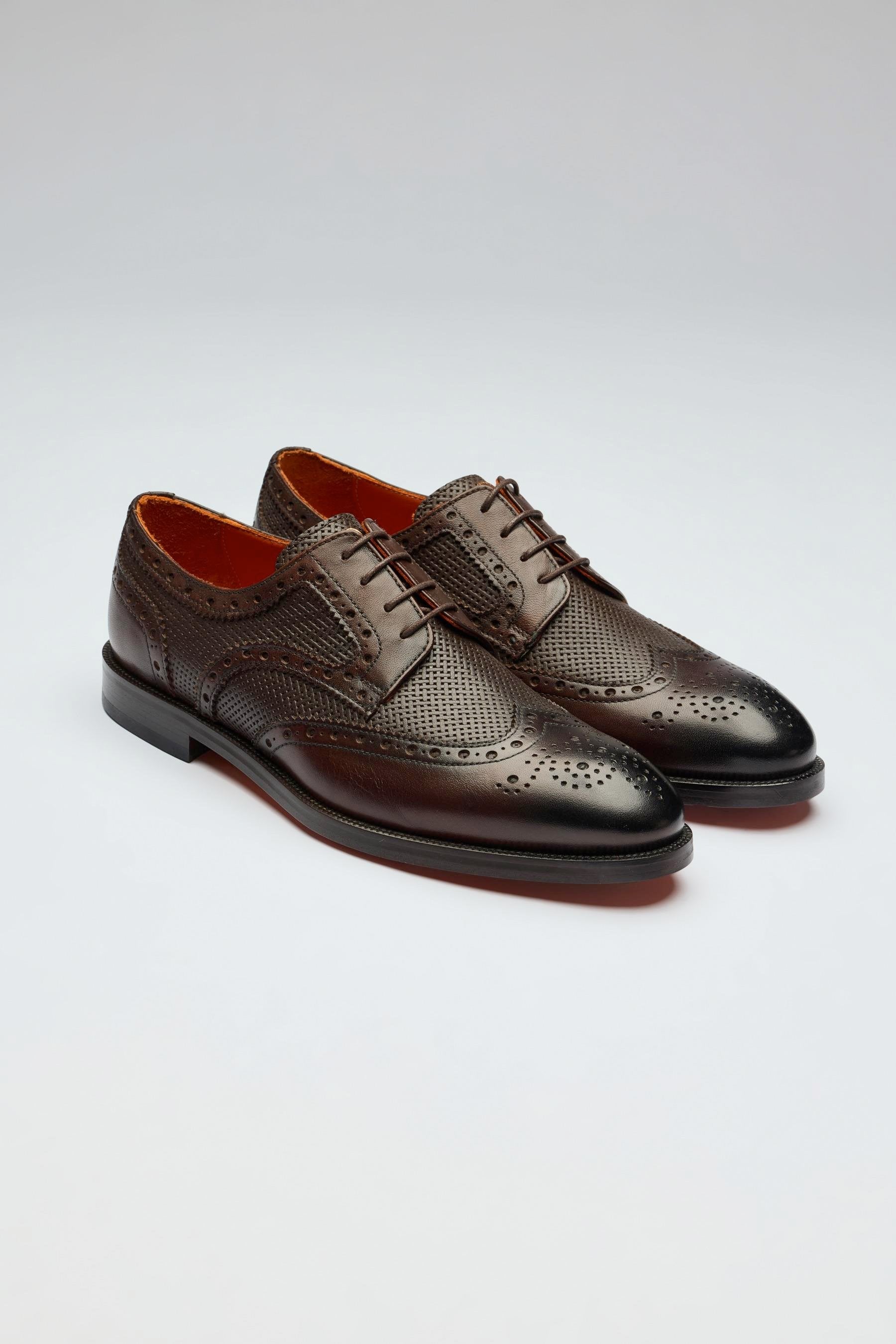 Kahverengi Bağcıklı Klasik Deri Ayakkabı - Image 3