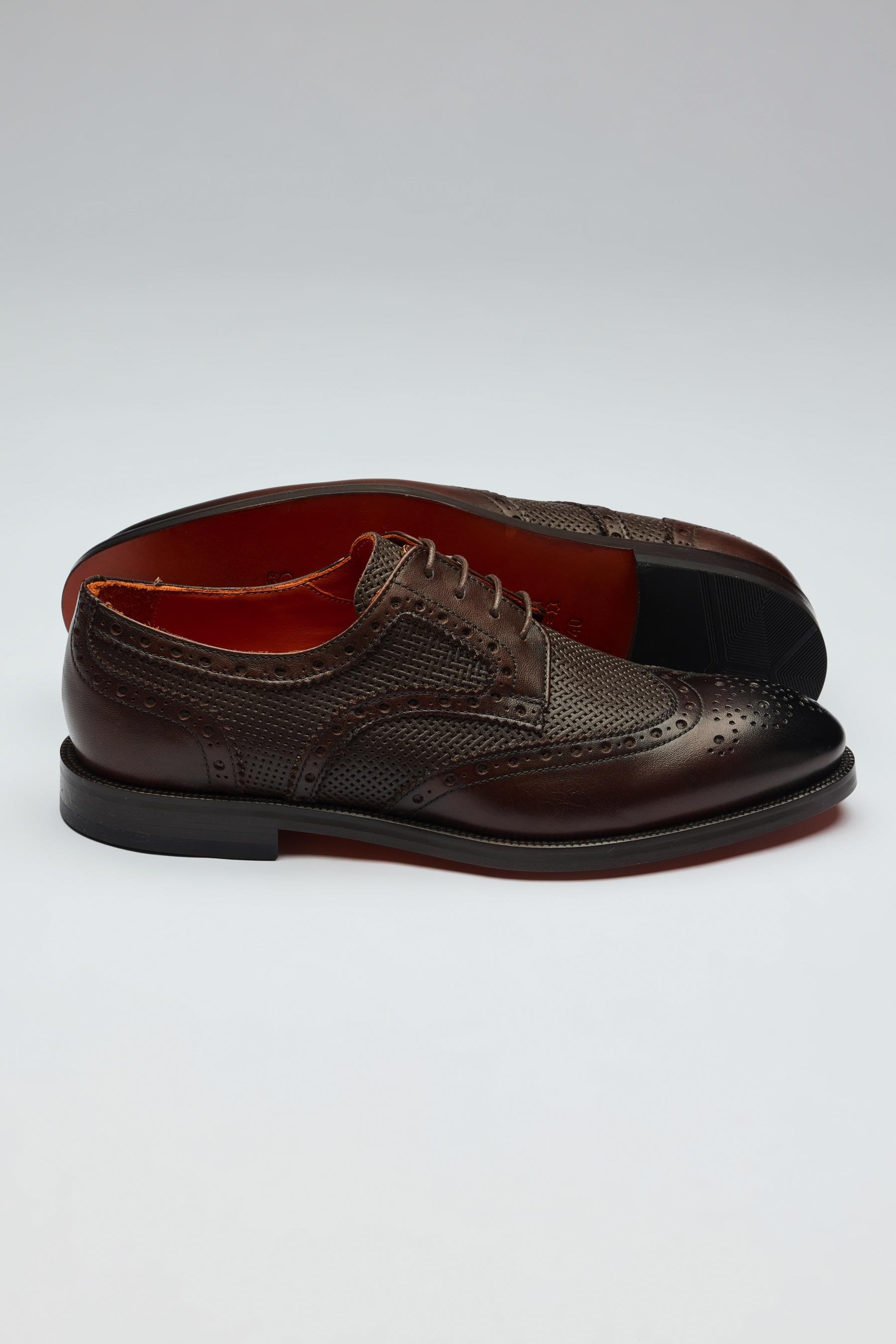 Kahverengi Bağcıklı Klasik Deri Ayakkabı - Image 2