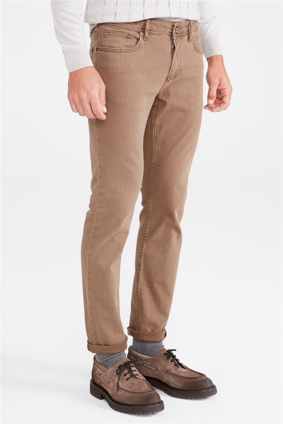 Kahverengi Denim Pantolon - Image 4