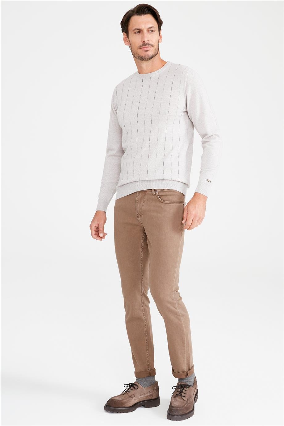 Kahverengi Denim Pantolon - Image 2