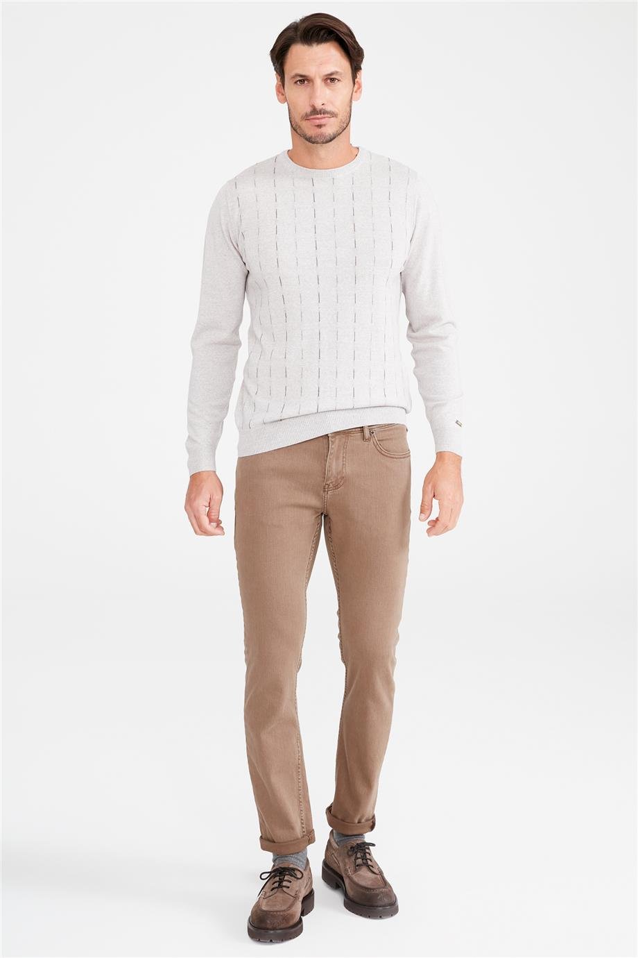 Kahverengi Denim Pantolon - Image 1