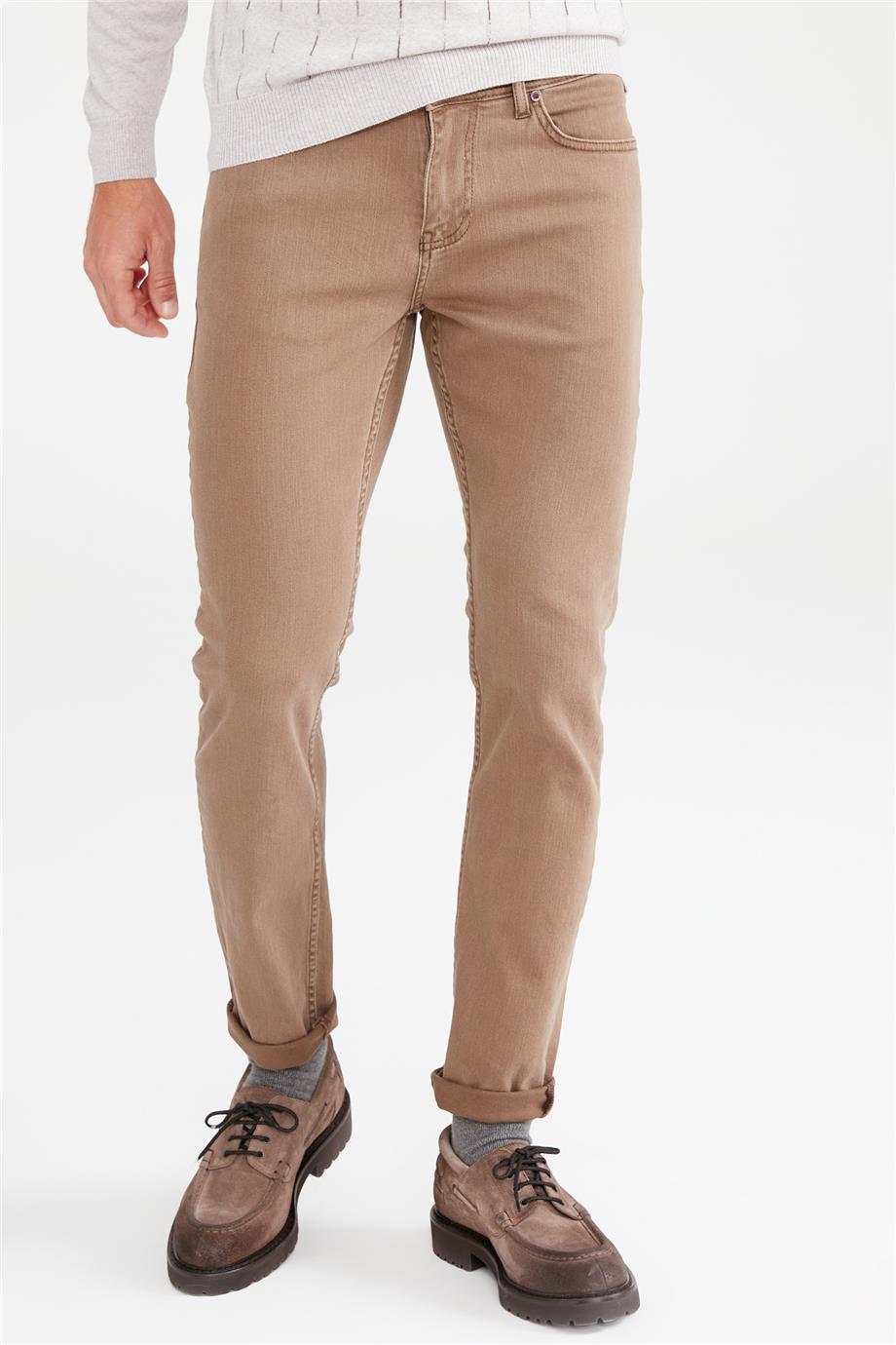 Kahverengi Denim Pantolon - Image 3