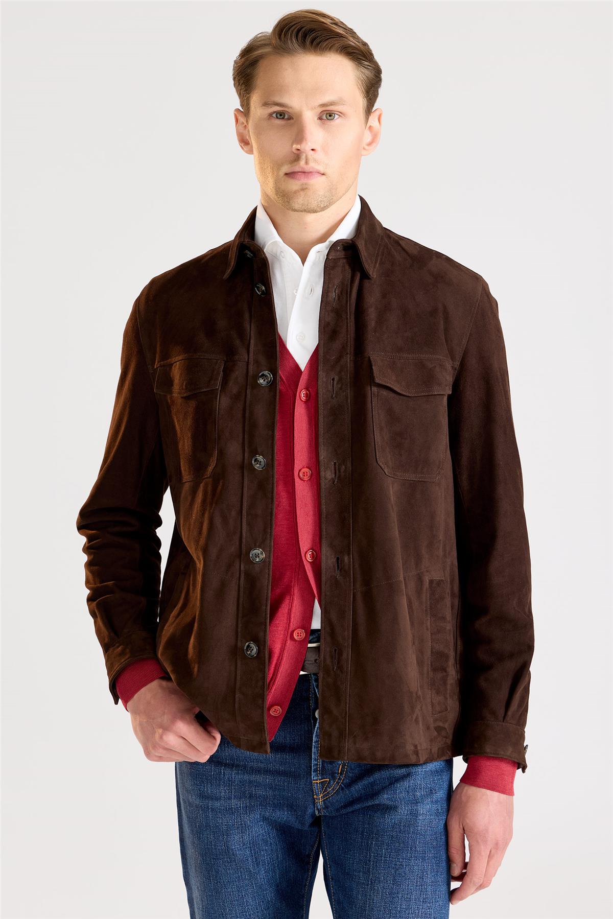 Kahverengi Deri Ceket