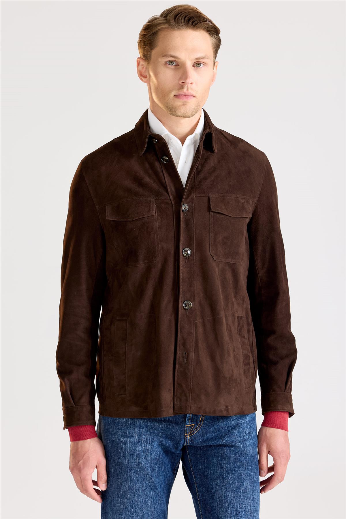 Kahverengi Deri Ceket