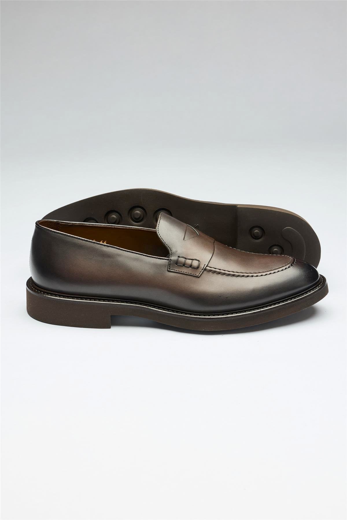 Kahverengi Deri Loafer - Image 4