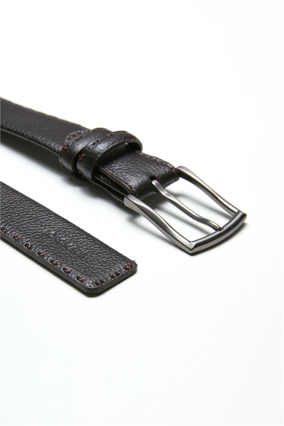 Kahverengi Dikişli Deri Kemer - Image 2