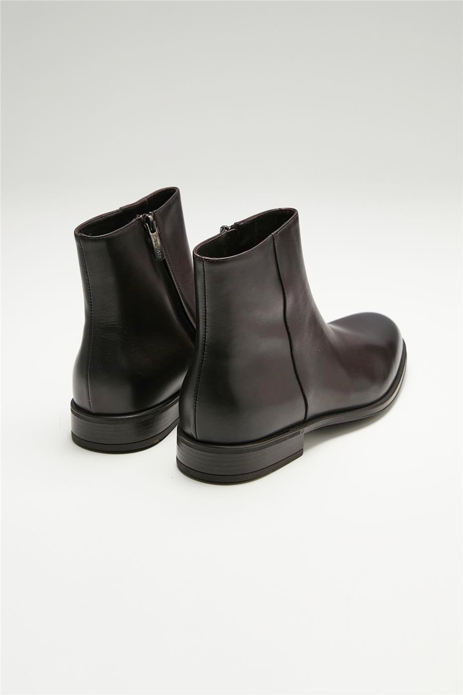 Kahverengi Fermuarlı Deri Bot - Image 4