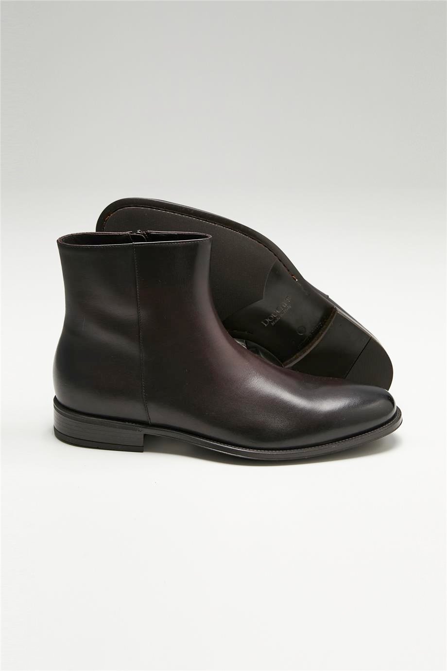 Kahverengi Fermuarlı Deri Bot - Image 2