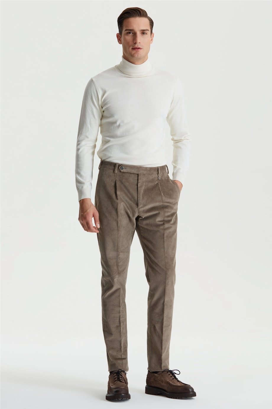 Kahverengi Kadife Erkek Pantolon - Image 1