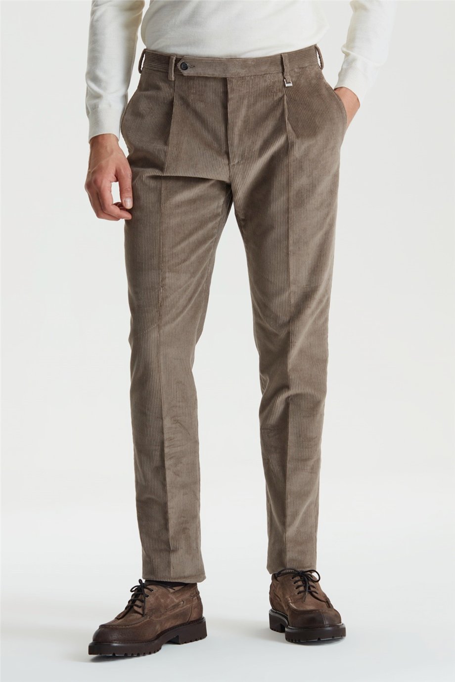 Kahverengi Kadife Erkek Pantolon - Image 3