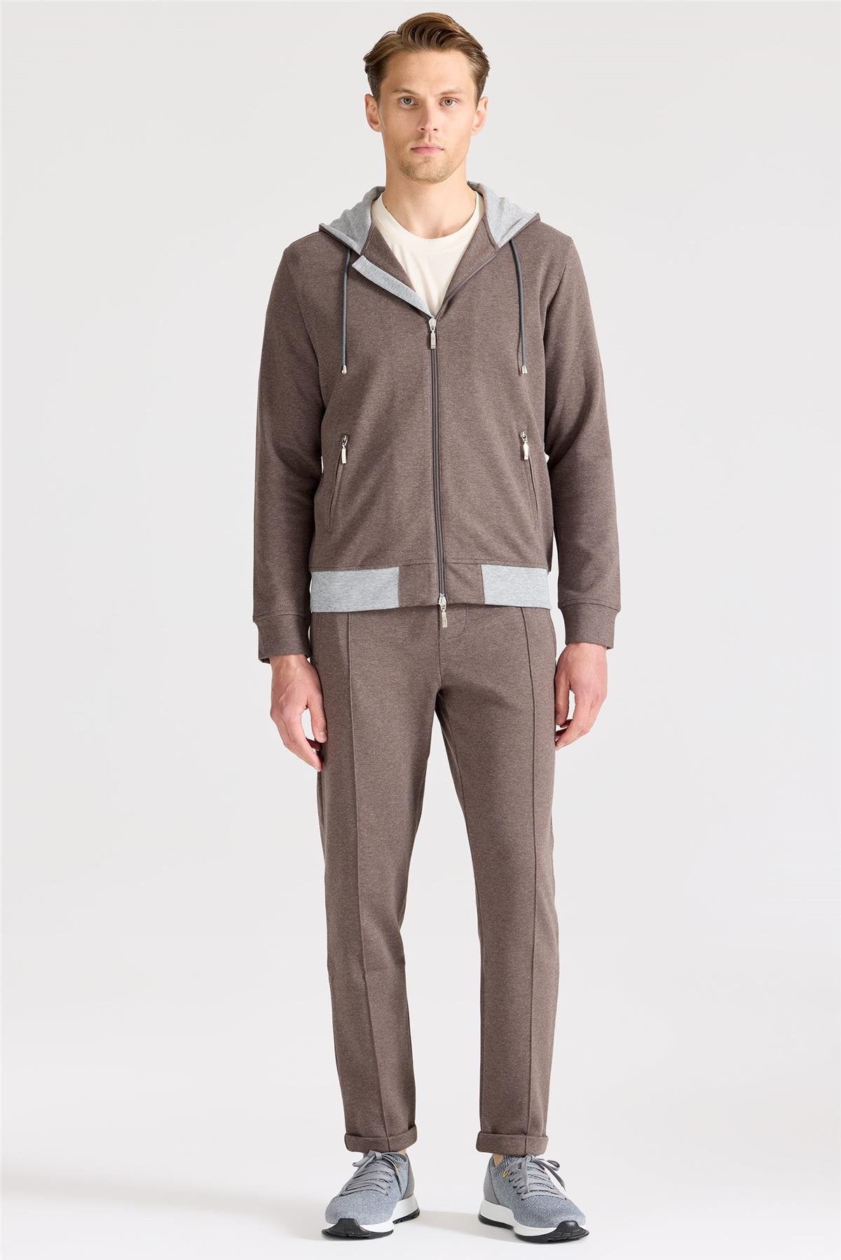 Kahverengi Pamuk Eşofman Takımı - Image 1