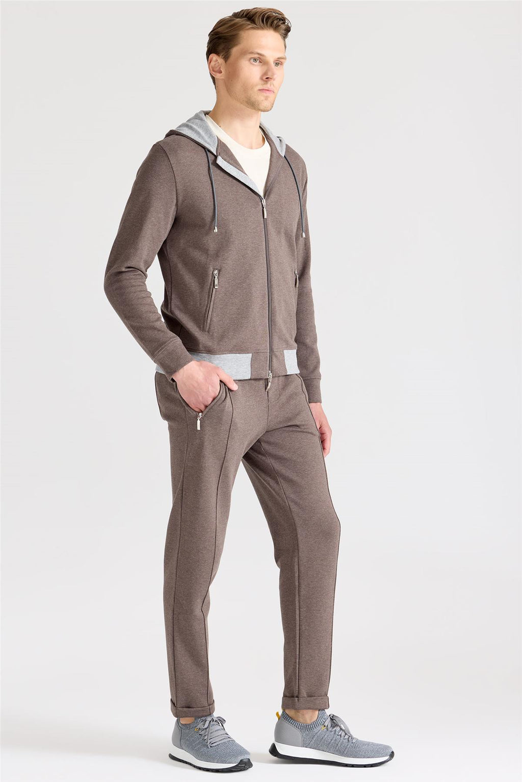 Kahverengi Pamuk Eşofman Takımı - Image 5