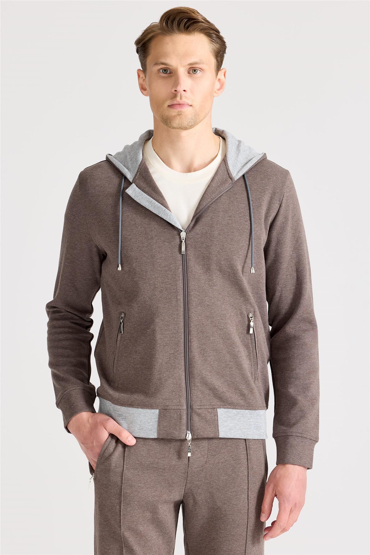 Kahverengi Pamuk Eşofman Takımı - Image 3