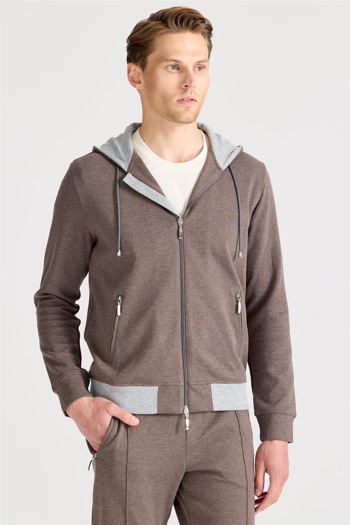 Kahverengi Pamuk Eşofman Takımı - Image 4