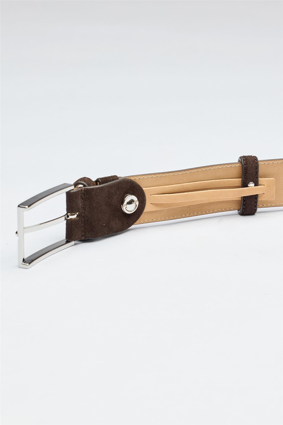 Kahverengi Süed Kemer