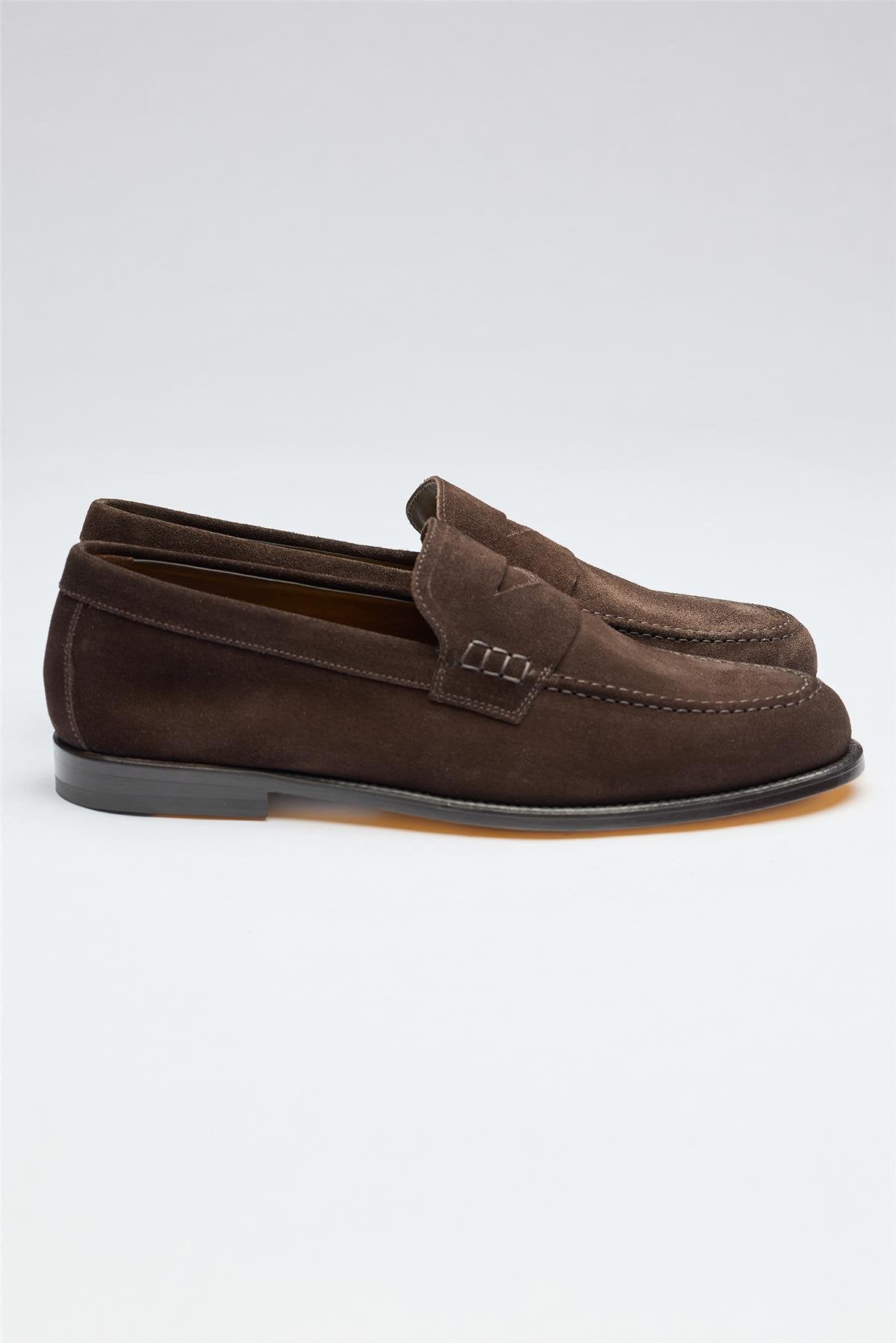 Kahverengi Süed Penny Loafer