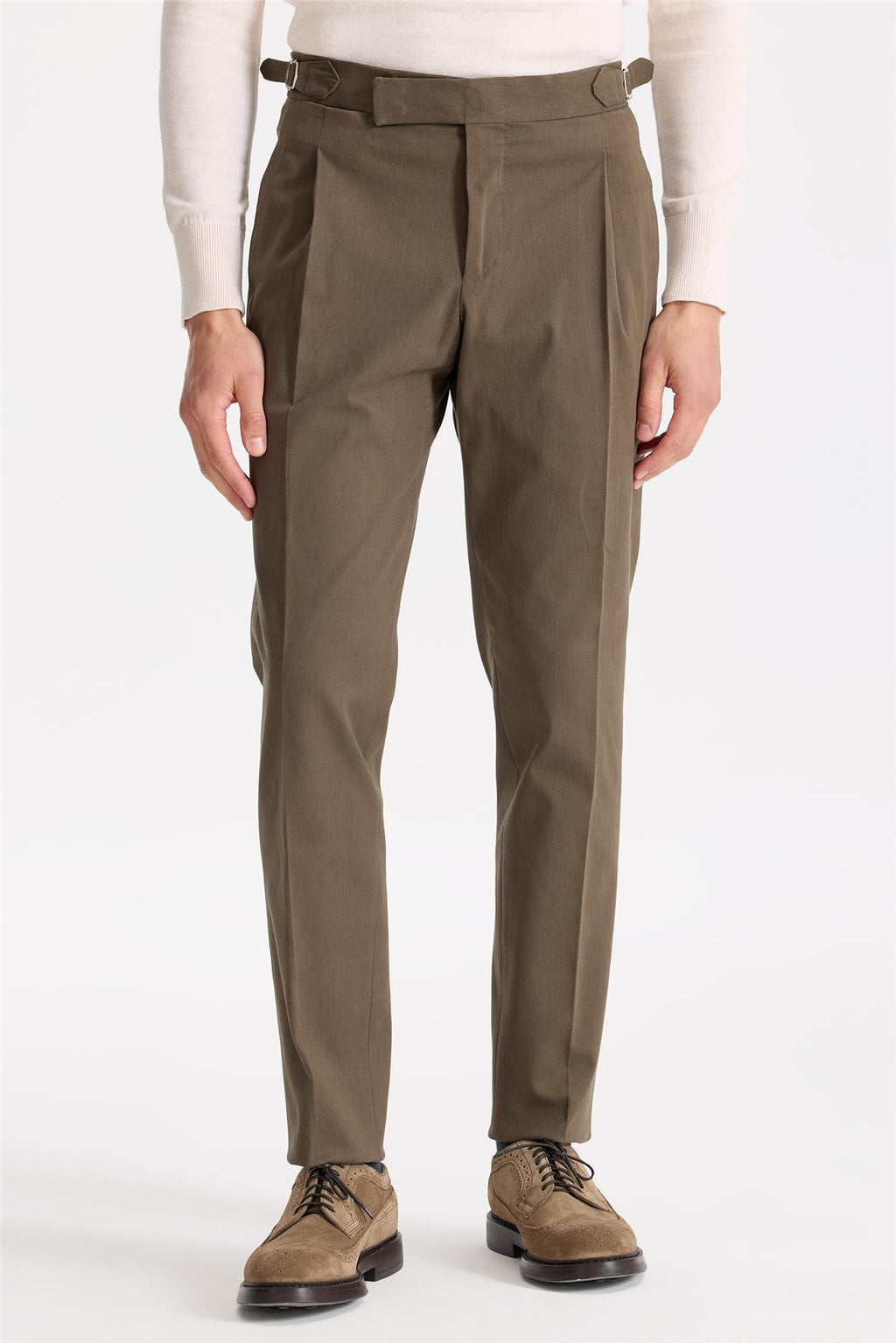 Kahverengi Tokalı Pamuk Pantolon - Image 3