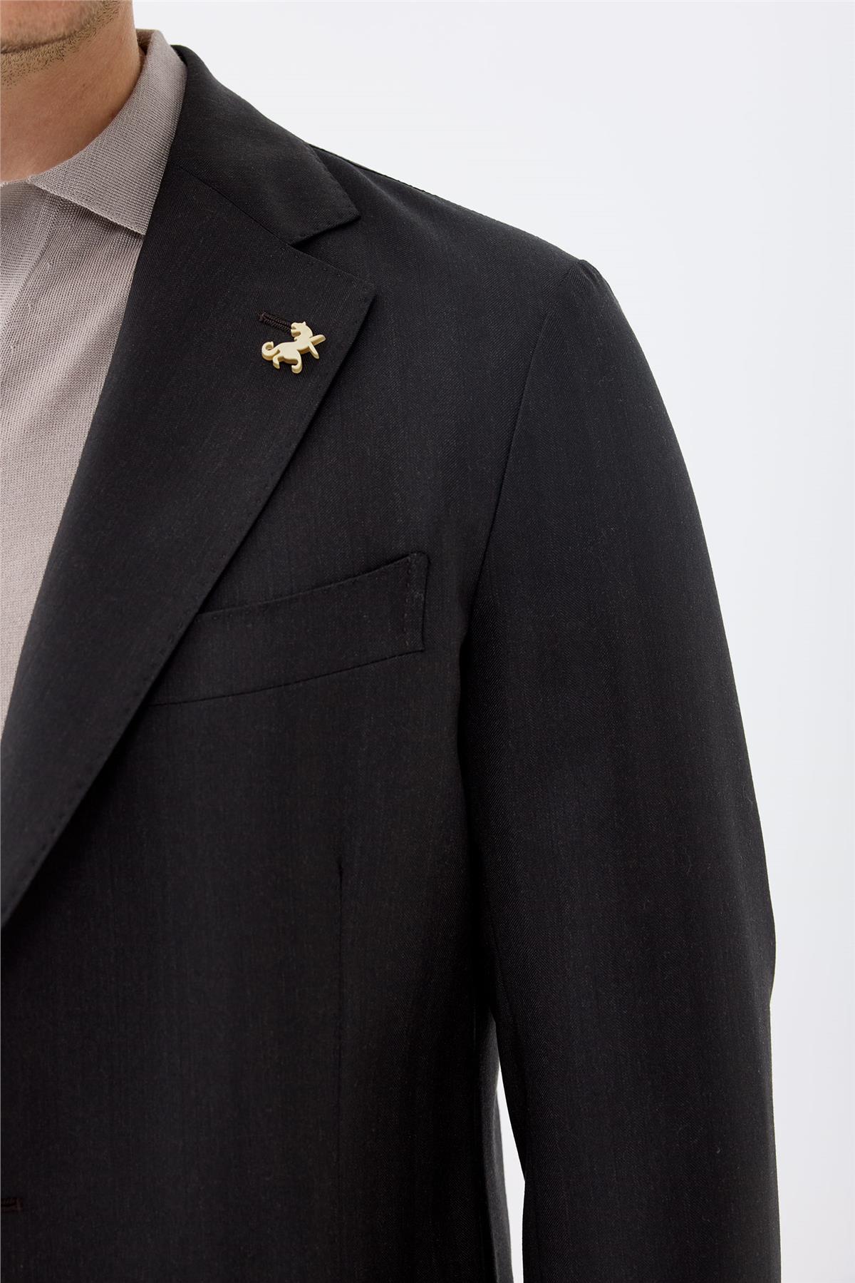 Kahverengi Zero Gravity Yün Takım Elbise - Image 2