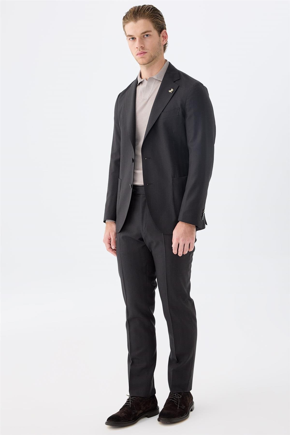 Kahverengi Zero Gravity Yün Takım Elbise - Image 1