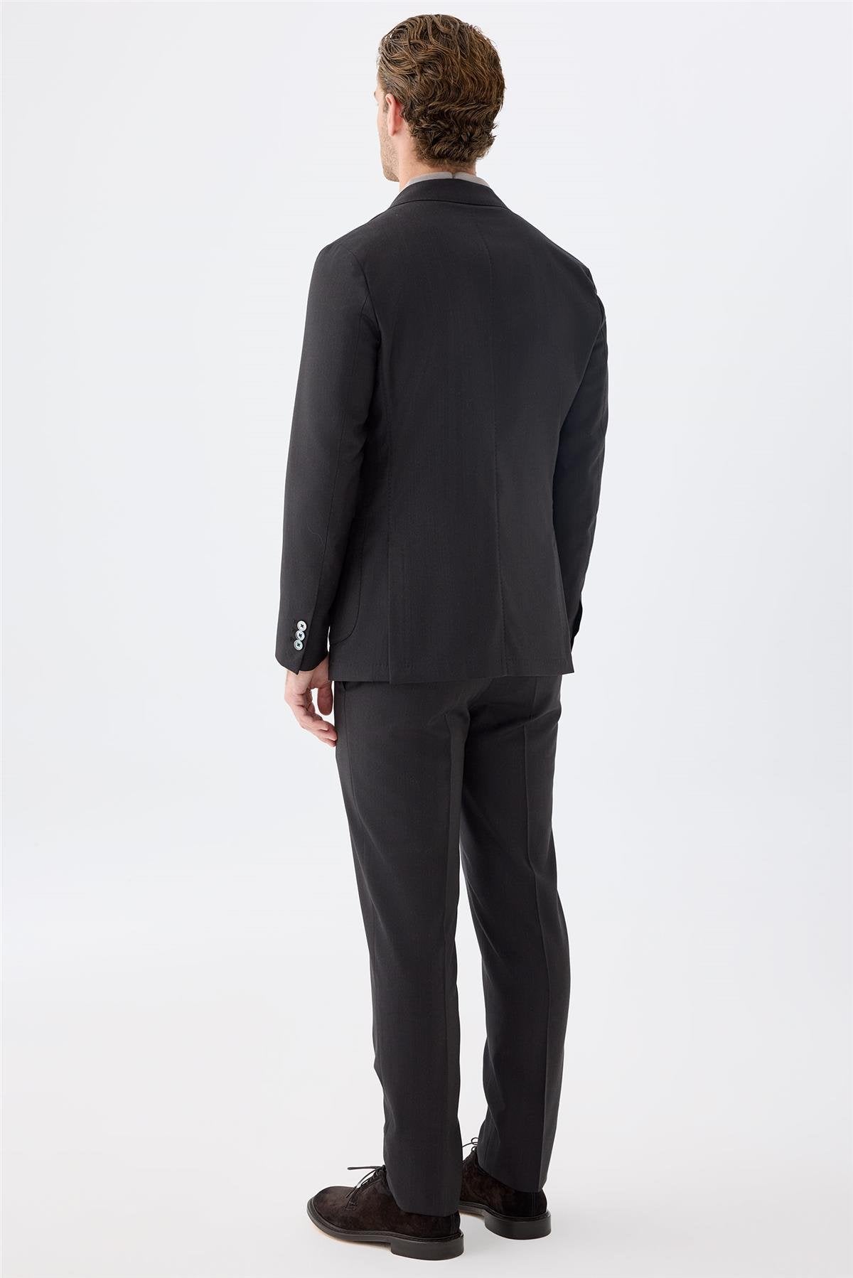 Kahverengi Zero Gravity Yün Takım Elbise - Image 5