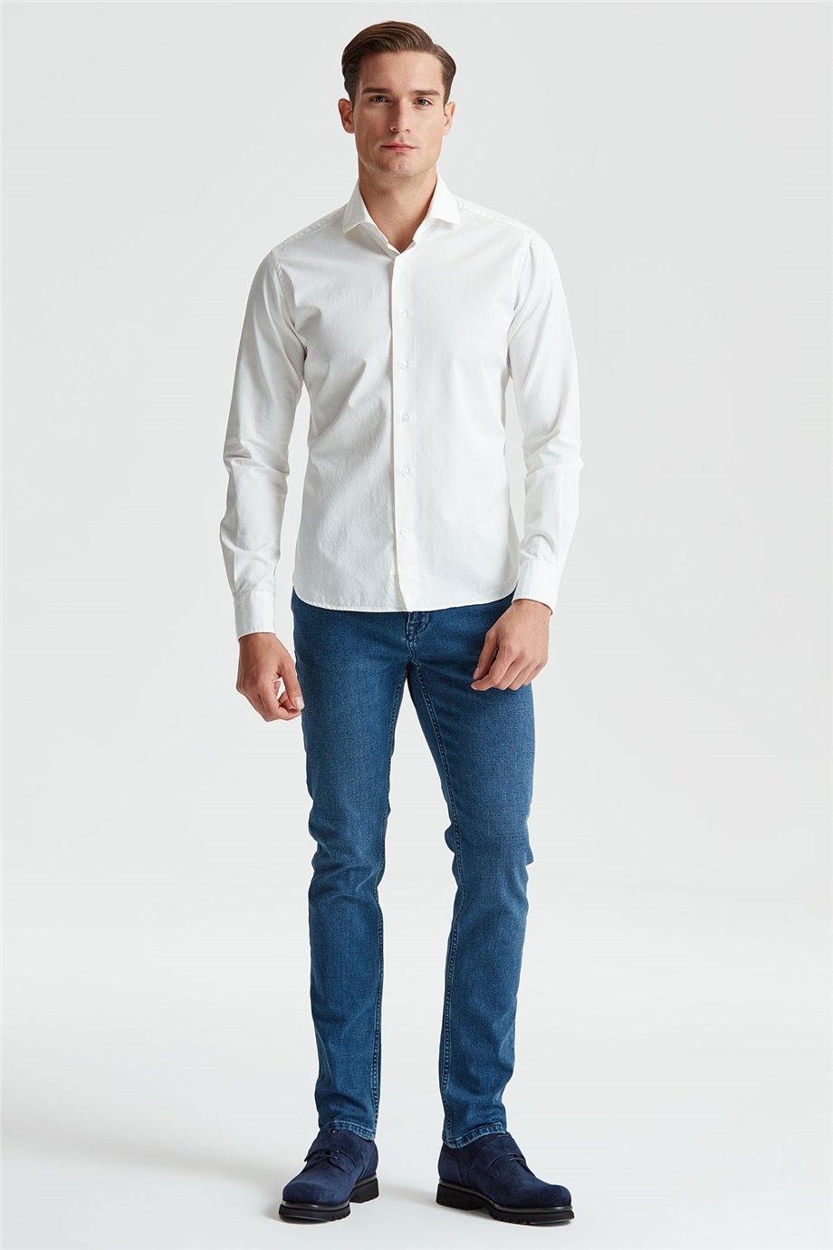 Kırık Beyaz  Denim Gömlek - Image 1