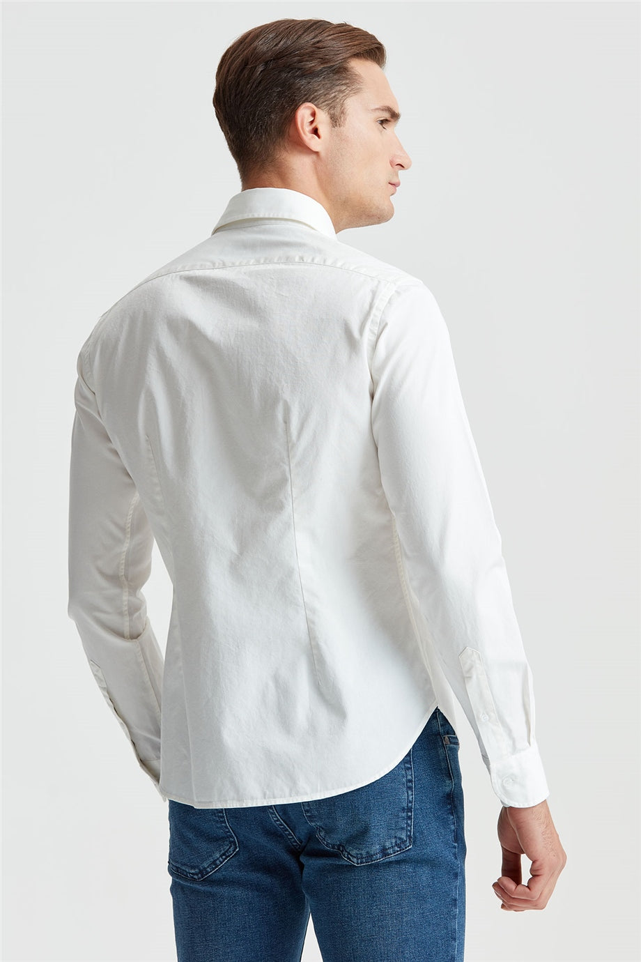 Kırık Beyaz  Denim Gömlek - Image 5