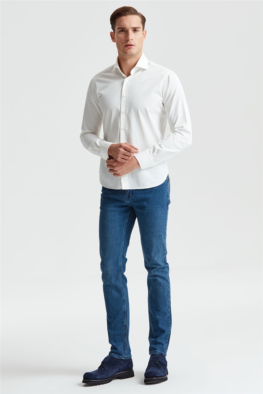 Kırık Beyaz  Denim Gömlek - Image 3