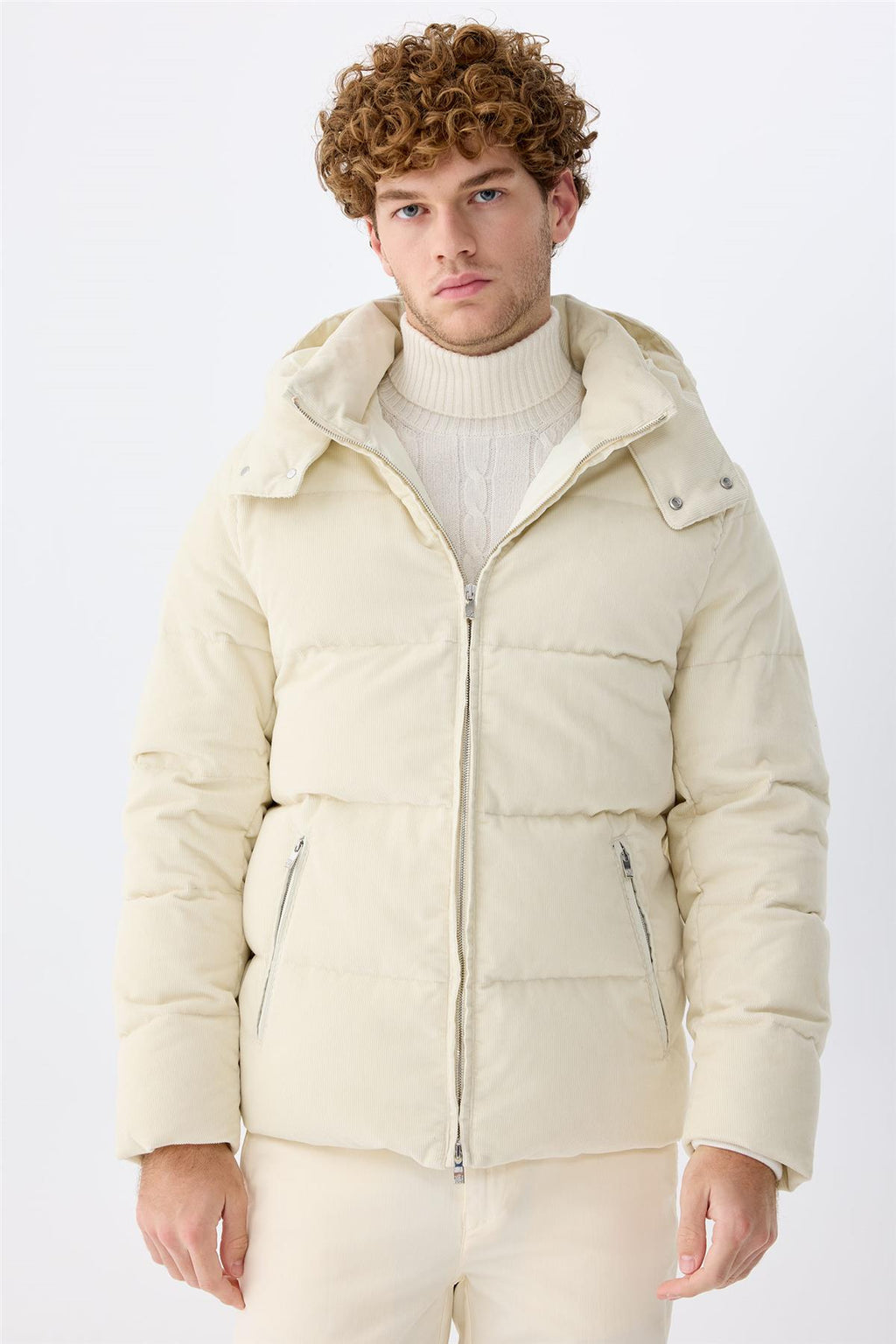 Kırık Beyaz Kadife Mont - Image 5