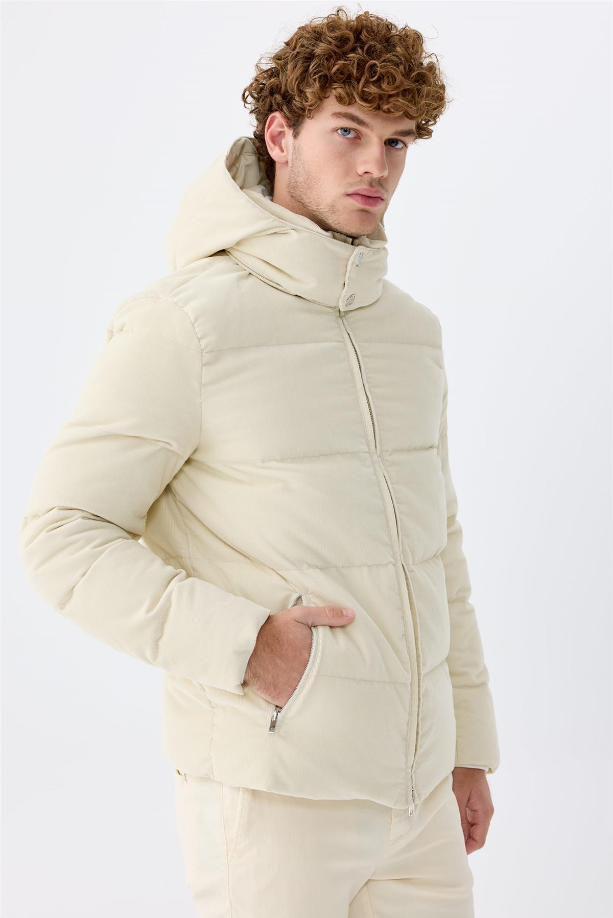 Kırık Beyaz Kadife Mont - Image 2