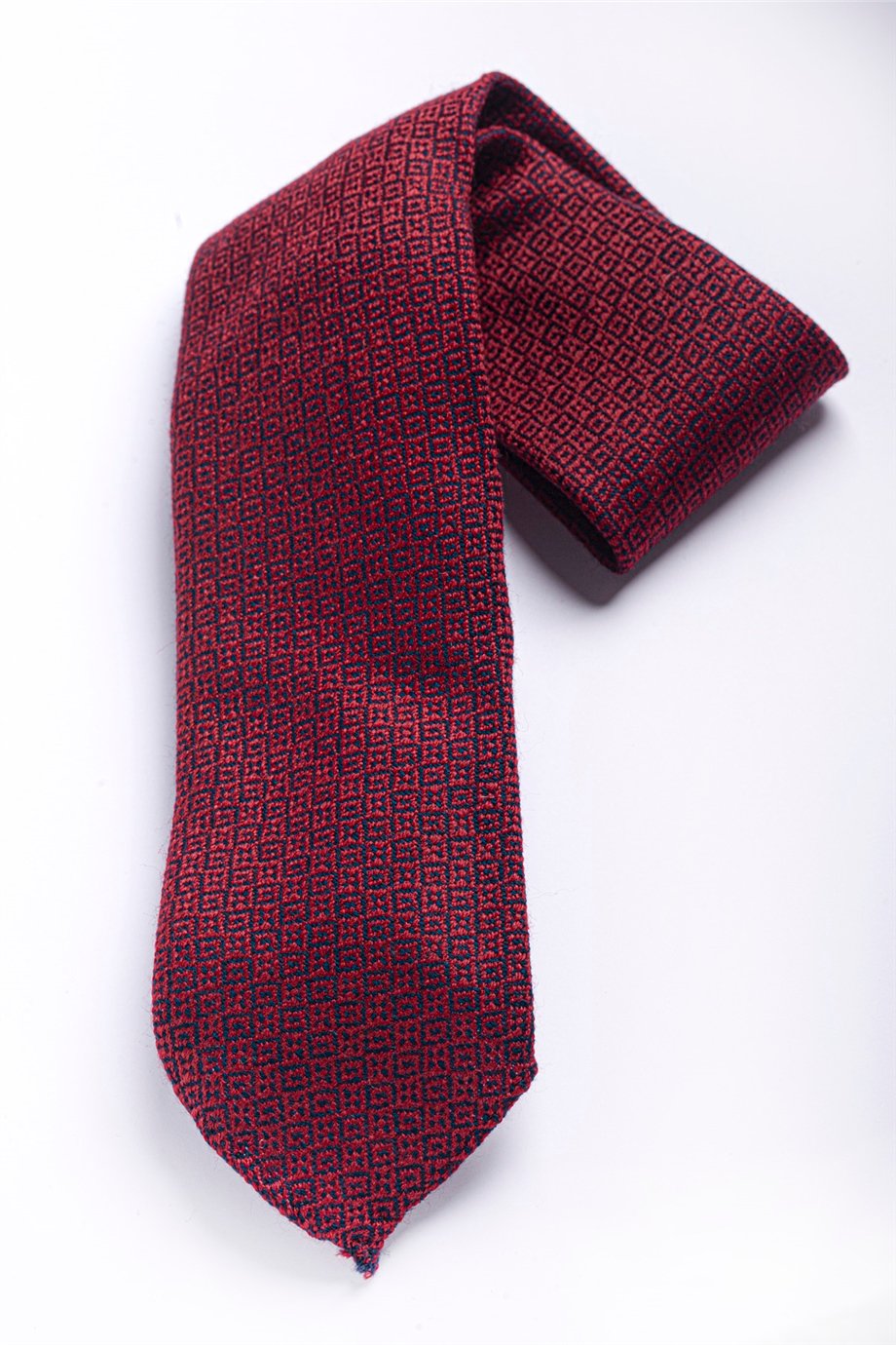 Kırmızı Astarsız Yün Kravat - Image 1
